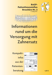 Broschüre – Informationen rund um die Versorgung mit Zahnersatz