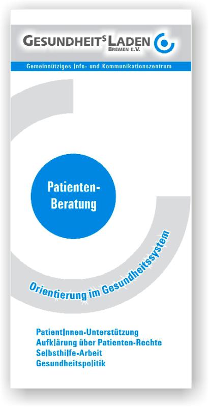 Flyer des GesundheitsLaden Bremen e.V. Titelseite Flyer des GesundheitsLaden Bremen e.V.